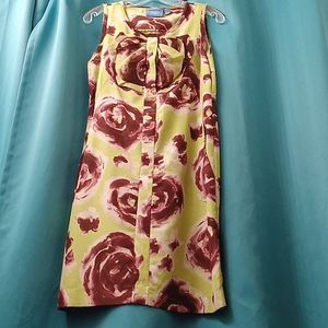 Vera Wang Floral v-neck sleeveless dress